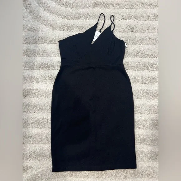 Chloe Kristyn Nicole Black One Shoulder Dress NWT Size large MSRP $328 - Picture 16 of 16